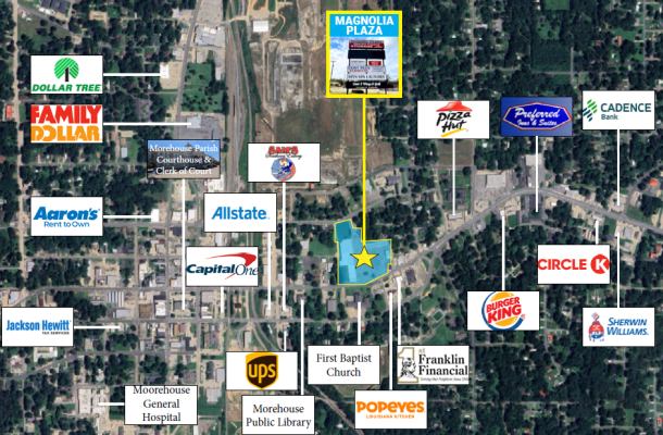Aerial Map - Nearby Retailers